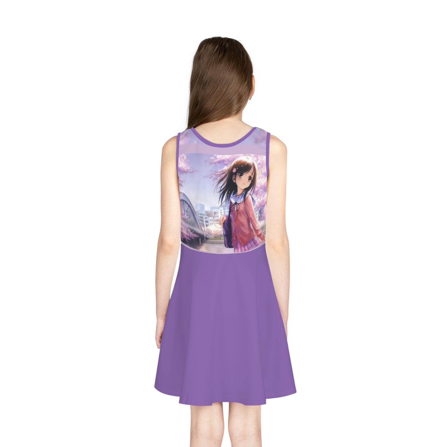 SCHOOL GIRL Girls' Sleeveless Sundress (purple)