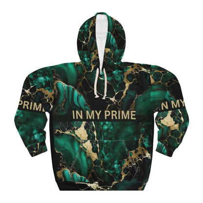 IN MY PRIME Green/Gold MARBLE Unisex Pullover Hoodie