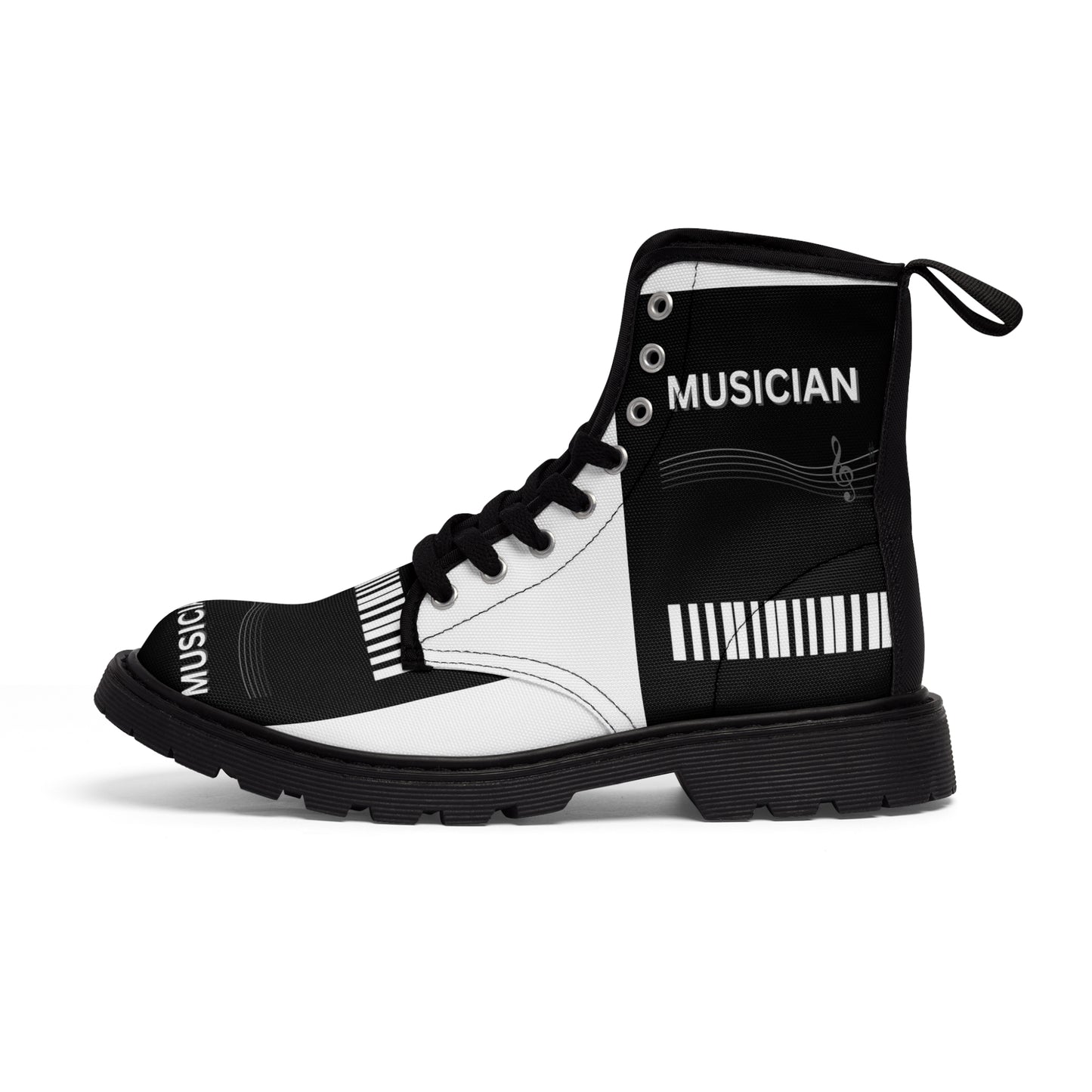 MUSICIAN'S PIANO 2-Tone Women's Canvas Boots