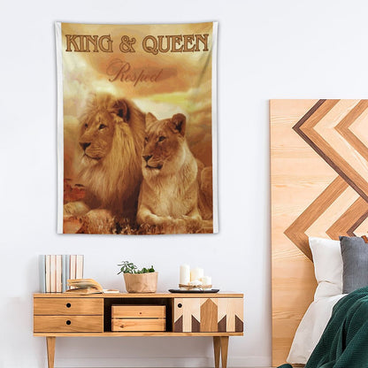 Wall Art with Vertical Tapestry