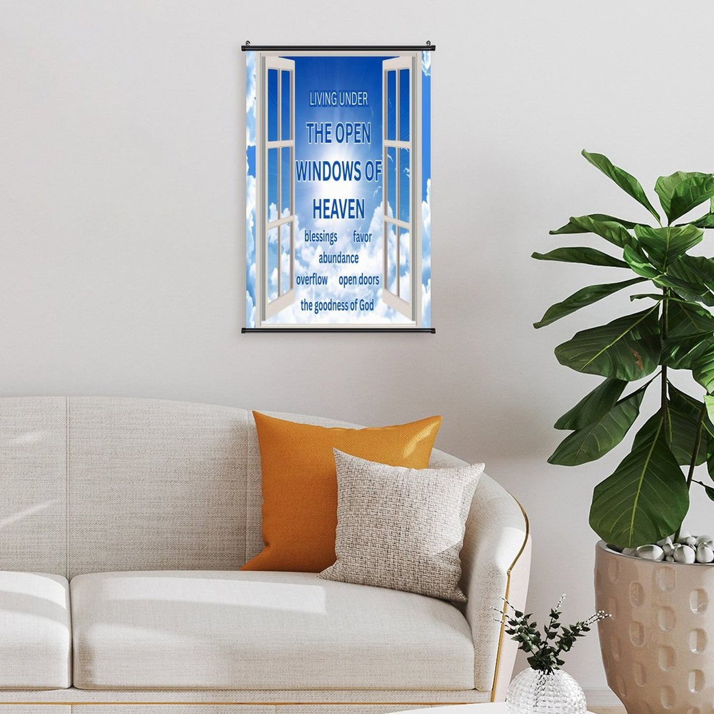 Canvas Hanging Poster with Scrolls-16"x24"/ 40x60cm