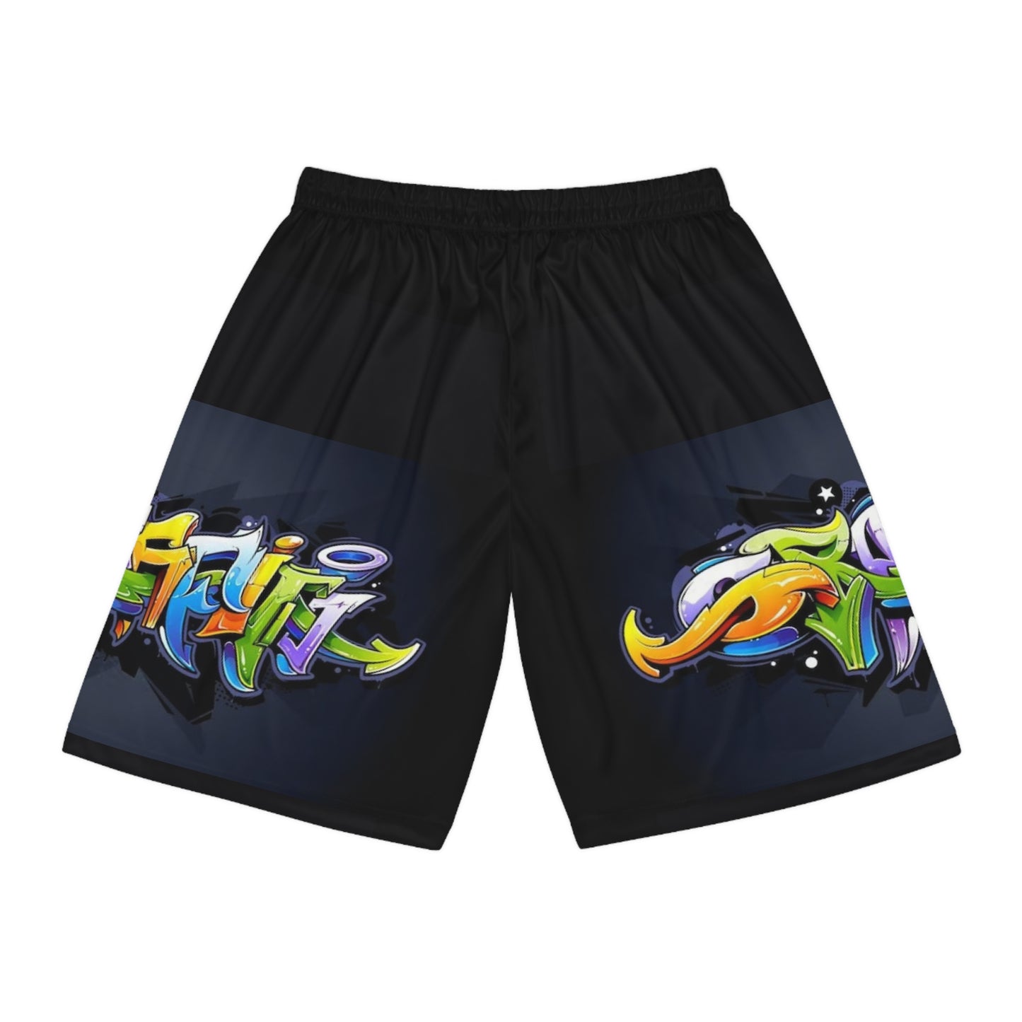 COLORFUL GRAFFITI Unisex Basketball Loose Shorts-XS-2XL (match to Jersey)