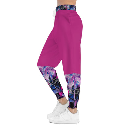 CHAOS on Pink Unisex Athletic Joggers-SMALL-3XL