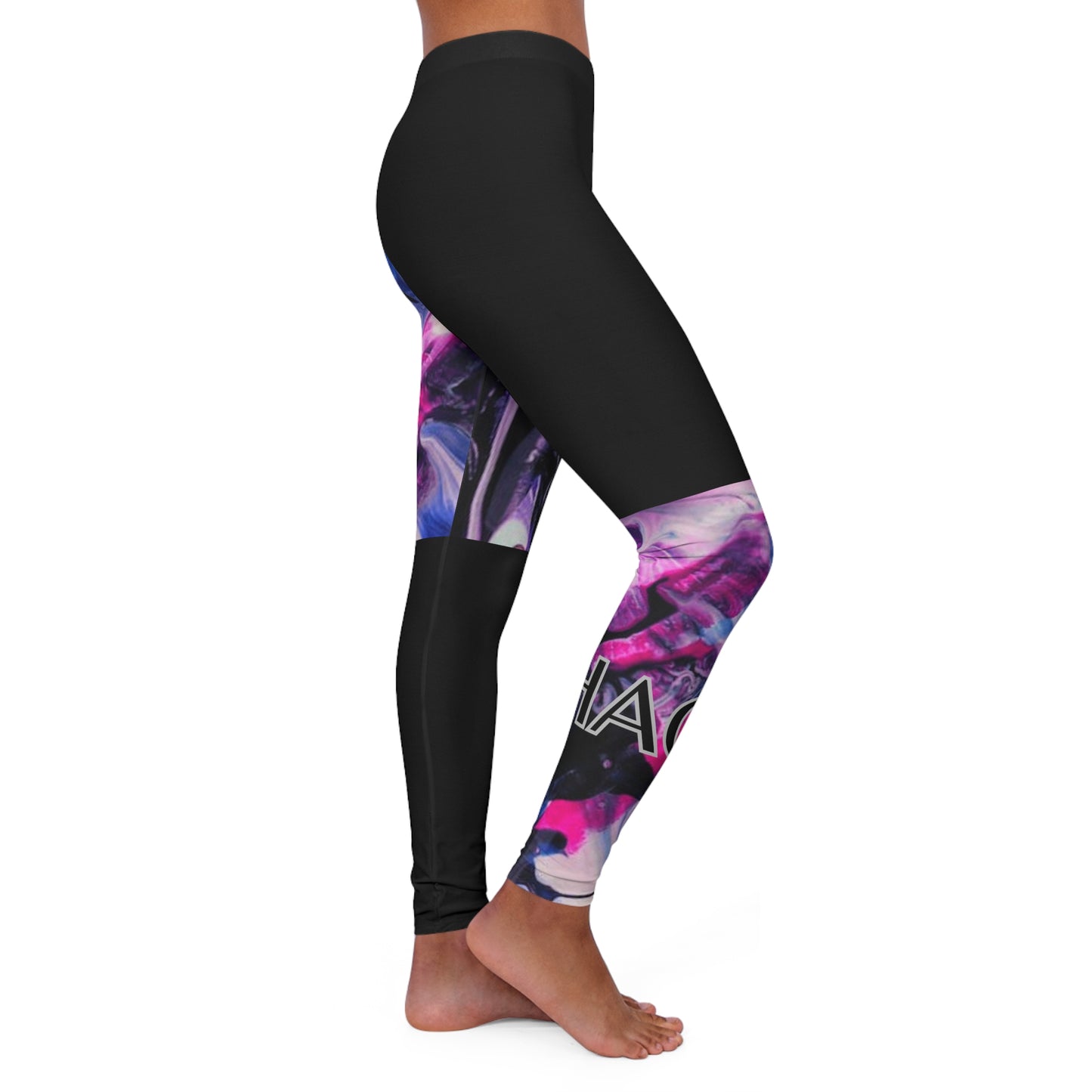CHAOS SQUARES Women's Casual Spandex Leggings (black)-*XS-2XL