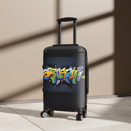 COLORFUL GRAFFITI Suitcase-SMALL, MEDIUM, LARGE (with lock/4 double swivel wheels/inner pockets)