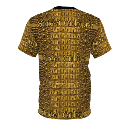 STREET CULTURE  Gold Snakeskin Unisex Tee