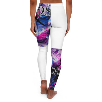 CHAOS SQUARES Women's Casual Spandex Leggings (white)-*XS-2XL