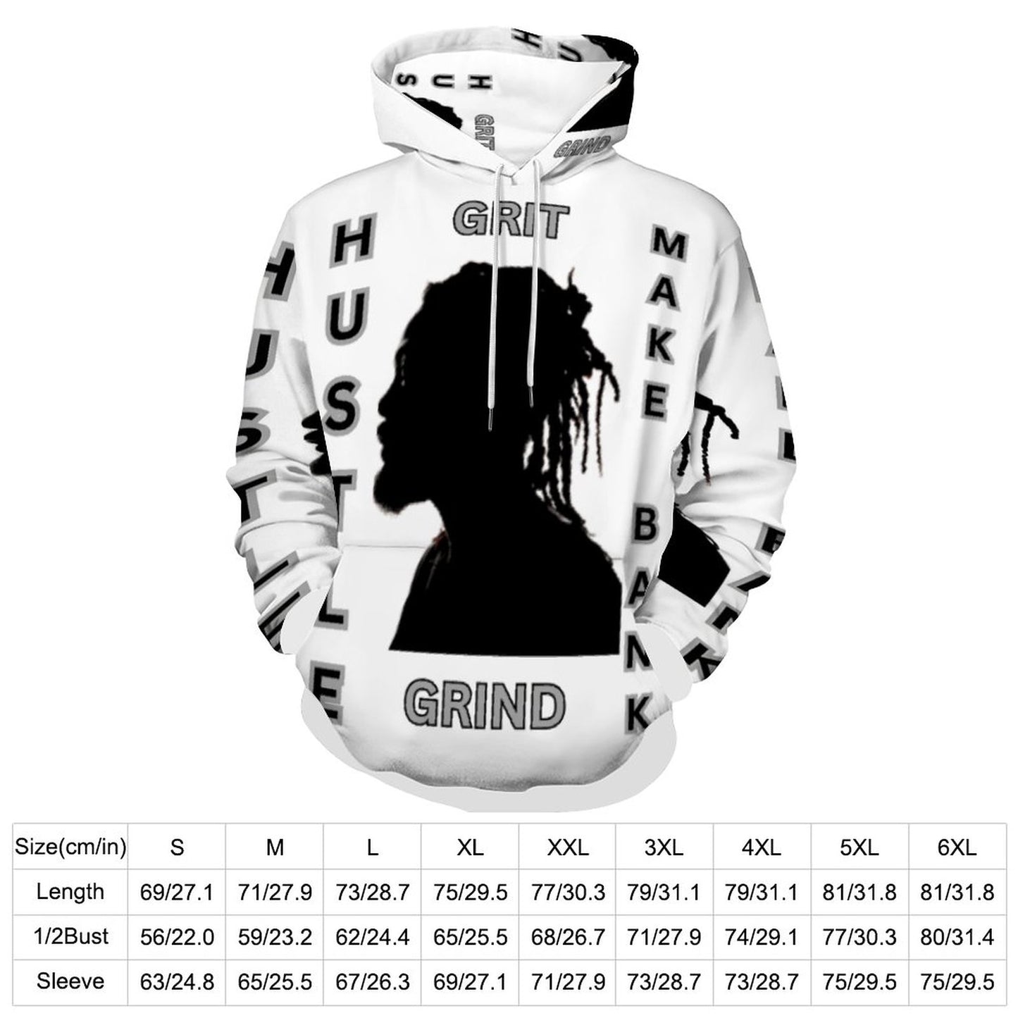 230gsm Men's Cool Hoodie with Double-layer Cap (All-Over Printing)