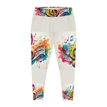 MUSIC GRAFFITI PLUS SIZE Leggings-2XL-6XL