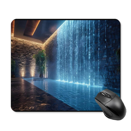 WALL WATERFALL Square Mouse Pad