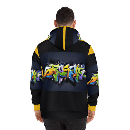 COLORFUL GRAFFITI UNISEX black/yellow Fashion Hoodie