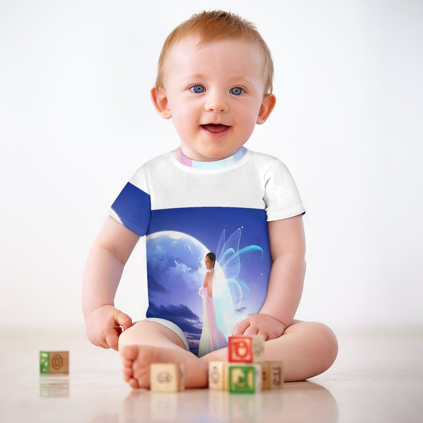 Short Sleeve Baby Bodysuit Romper PLR (All-Over Printing)