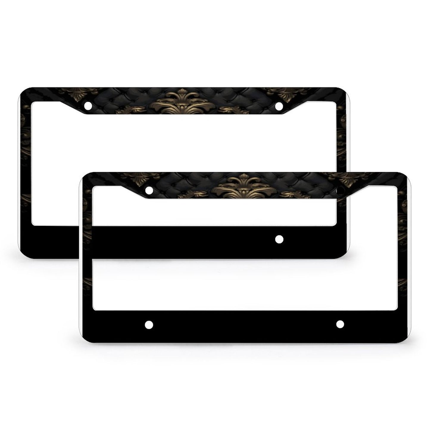 License Plate Frames with 4 Round Holes (1 Pair)