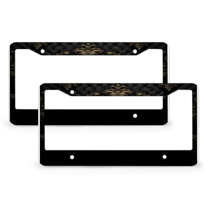 License Plate Frames with 4 Round Holes (1 Pair)