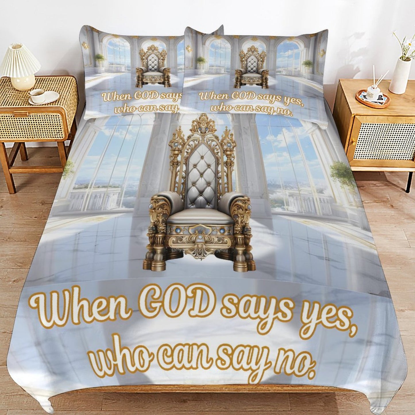 3-Piece Bedding Set-102"x90"/ 259x229cm (Dual-sided Printing)