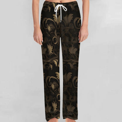 BLACK & GOLD ACCENT Men's Home Pajamas Pants-SMALL-5XL
