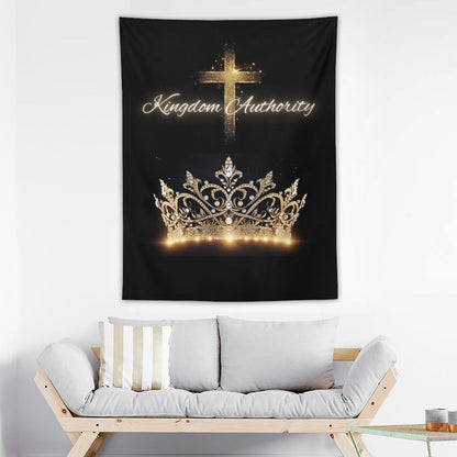 Wall Art with Vertical Tapestry