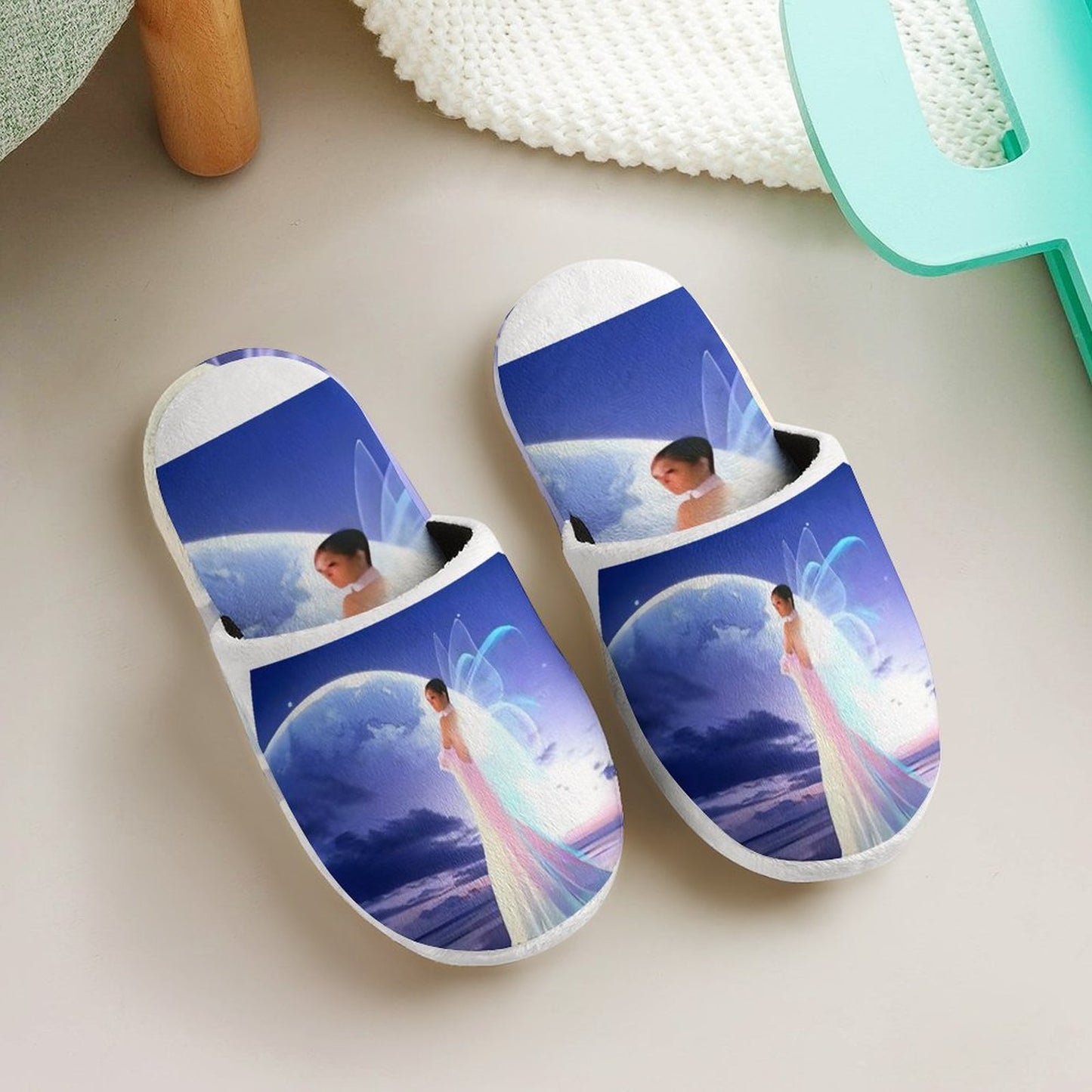 Flannel Children's Cotton Slippers (All-Over Printing)
