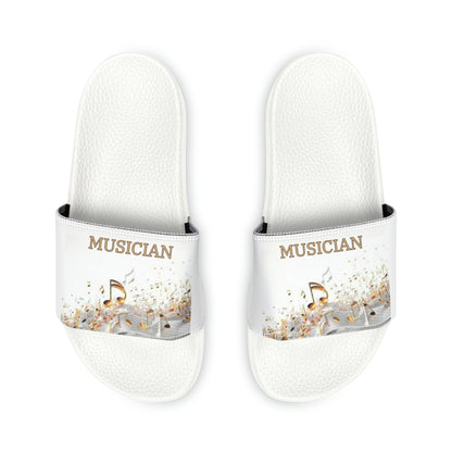 MUSICIAN In Gold Unisex Slide Sandals