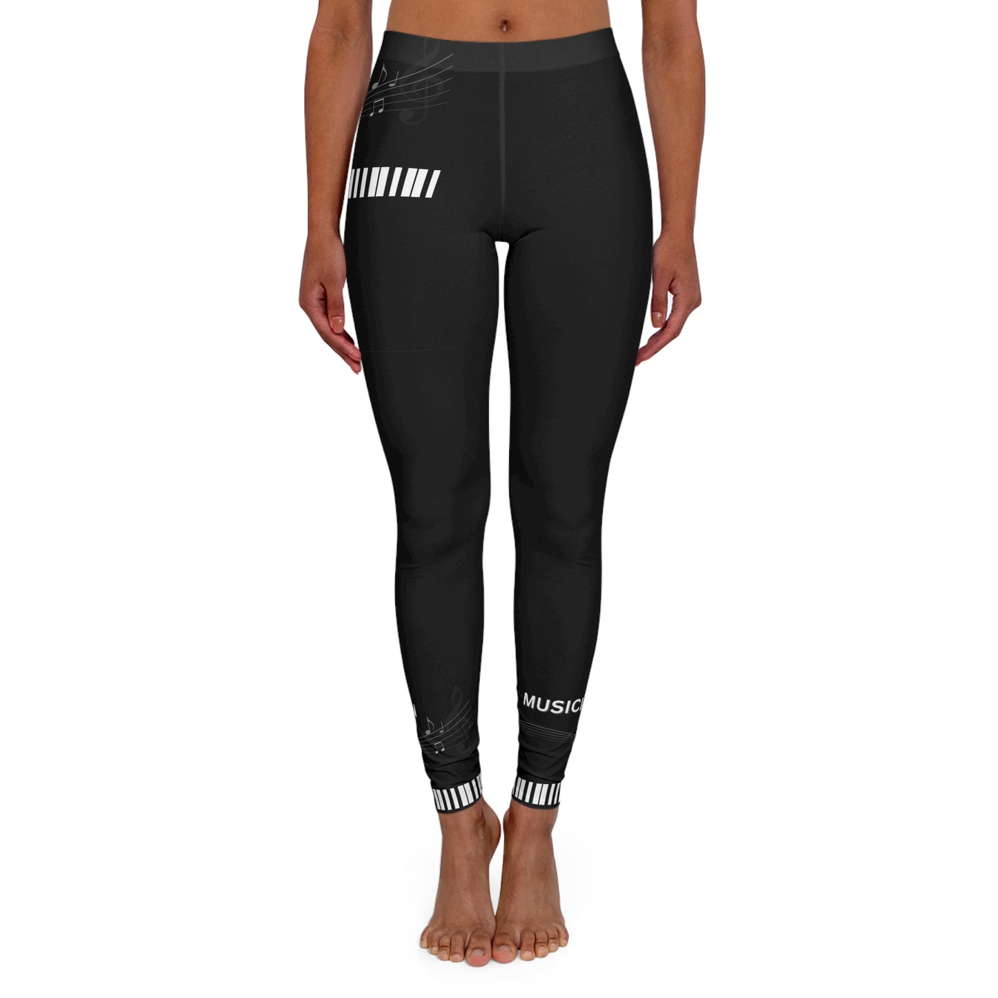 MUSICIAN'S PIANO Women's Casual Spandex Leggings-XS-2XL