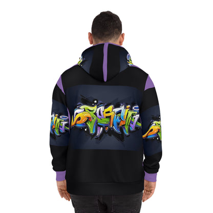 COLORFUL GRAFFITI UNISEX black/purple Fashion Hoodie
