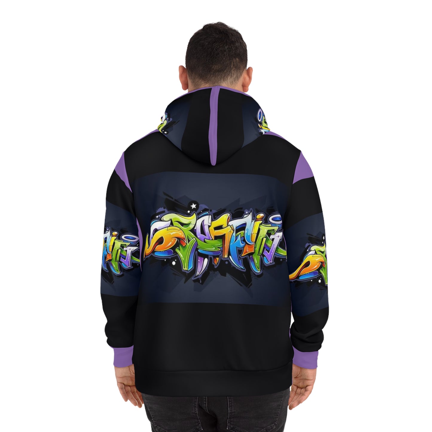 COLORFUL GRAFFITI UNISEX black/purple Fashion Hoodie