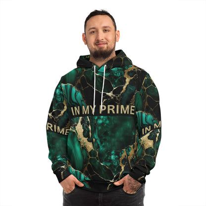 IN MY PRIME GREEN & GOLD MARBLE Unisex Fashion Hoodie