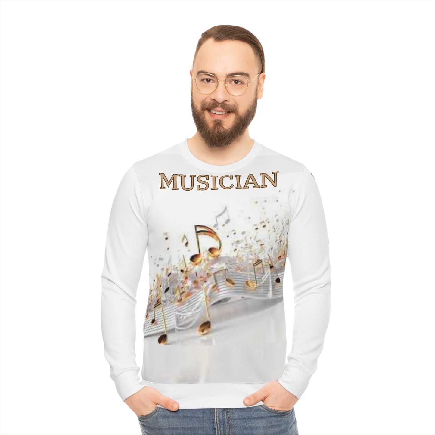 MUSICIAN In Gold Unisex Lightweight Sweatshirt