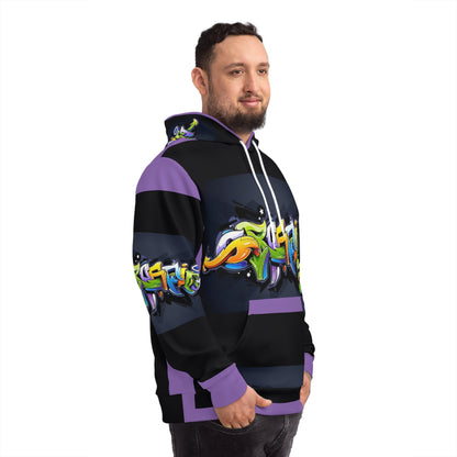 COLORFUL GRAFFITI UNISEX black/purple Fashion Hoodie