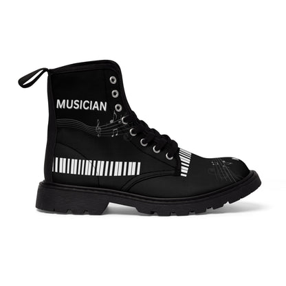 MUSICIAN'S PIANO Women's Canvas Boots