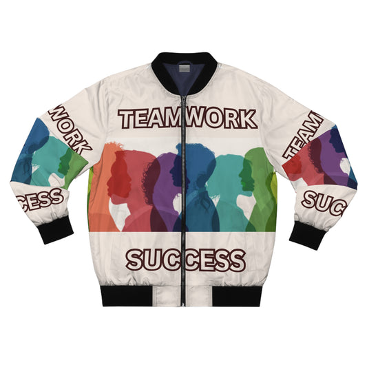 TEAMWORK SUCCESS Men's/UNISEX Bomber Jacket (XS-5XL) (for groups or events)