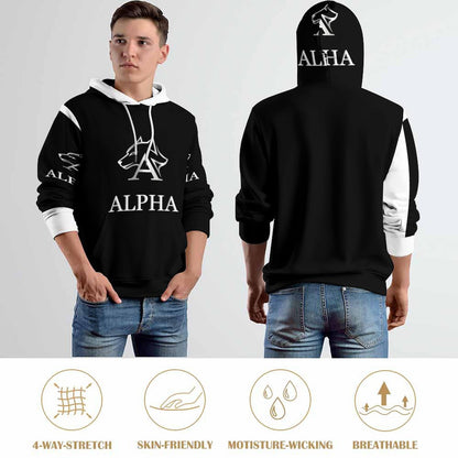 230gsm Men's Personalized Hoodie with Double-layer Cap (All-Over Printing)