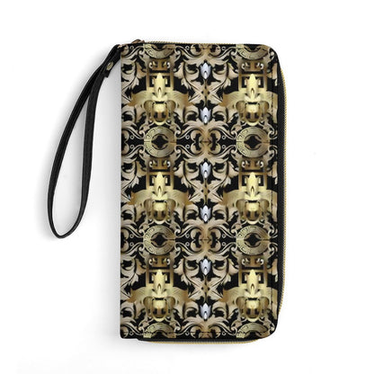 Leather Wallet with Wristlet Strap