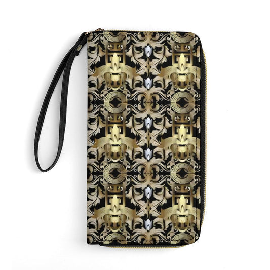 Leather Wallet with Wristlet Strap