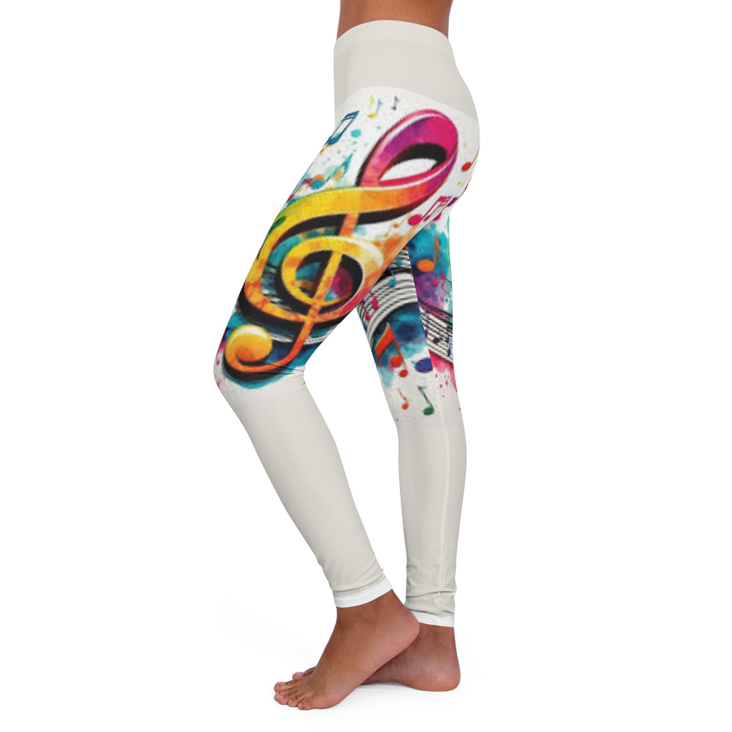 MUSIC GRAFFITI Women's SPANDEX Leggings-XS-2XL