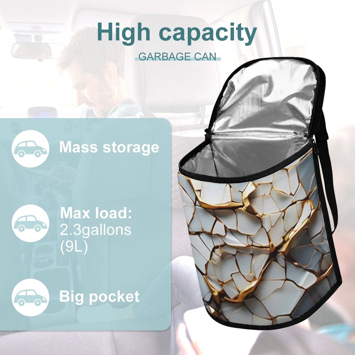 Collapsible Car Trash Bin