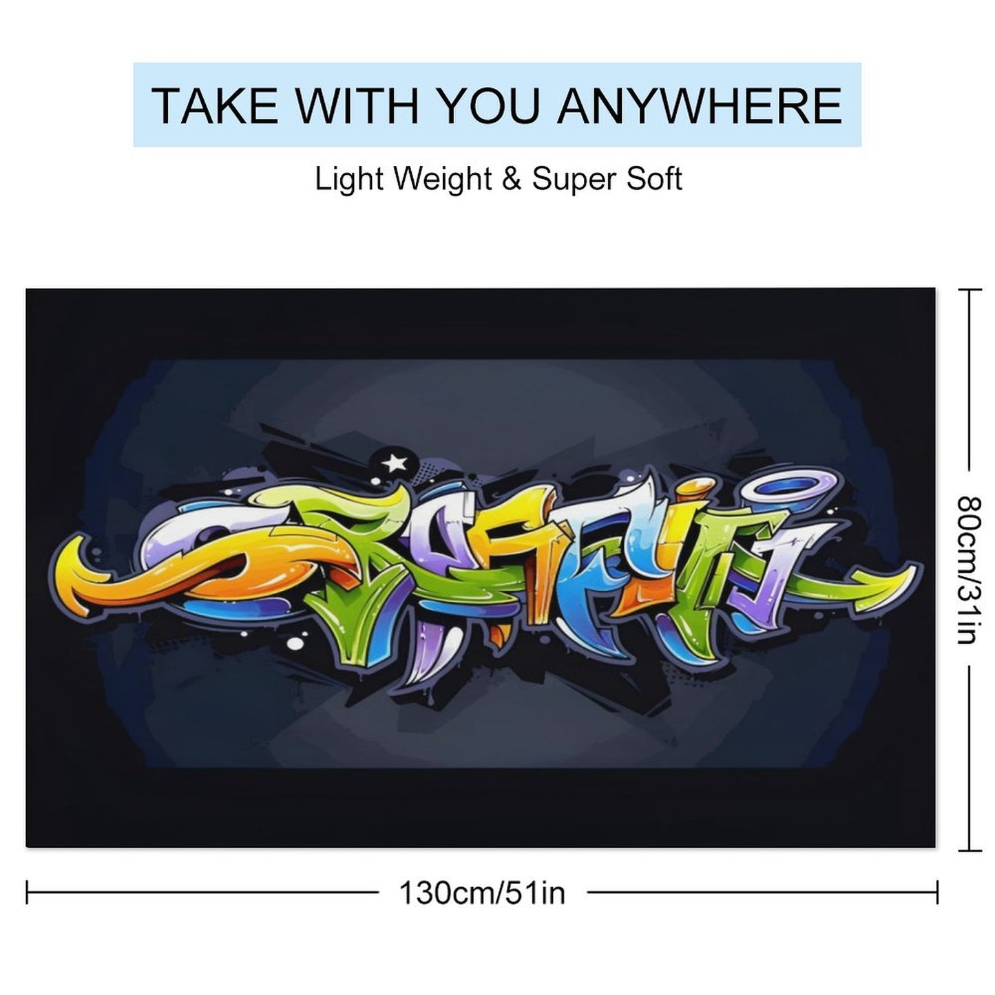 COLORFUL GRAFFITI Beach Towel