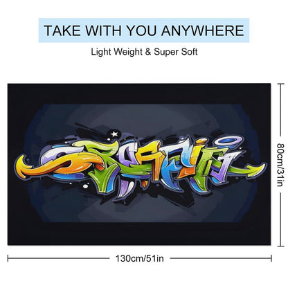 COLORFUL GRAFFITI Beach Towel