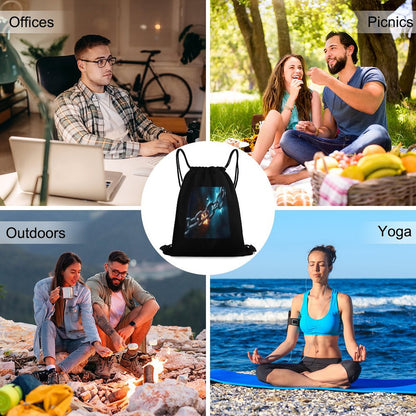 Custom Drawstring Bags with Waffle Cloth Designs