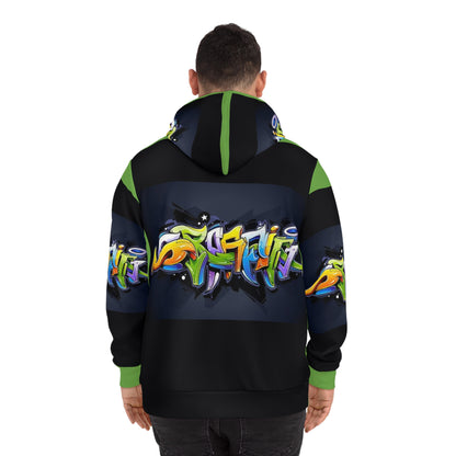 COLORFUL GRAFFITI UNISEX black/lime Fashion Hoodie