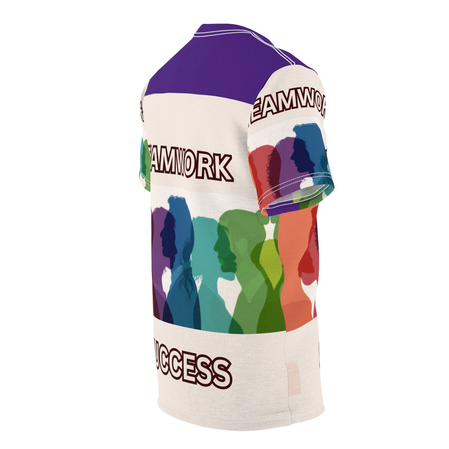 TEAMWORK SUCCESS Unisex Tee on purple (for groups or events)