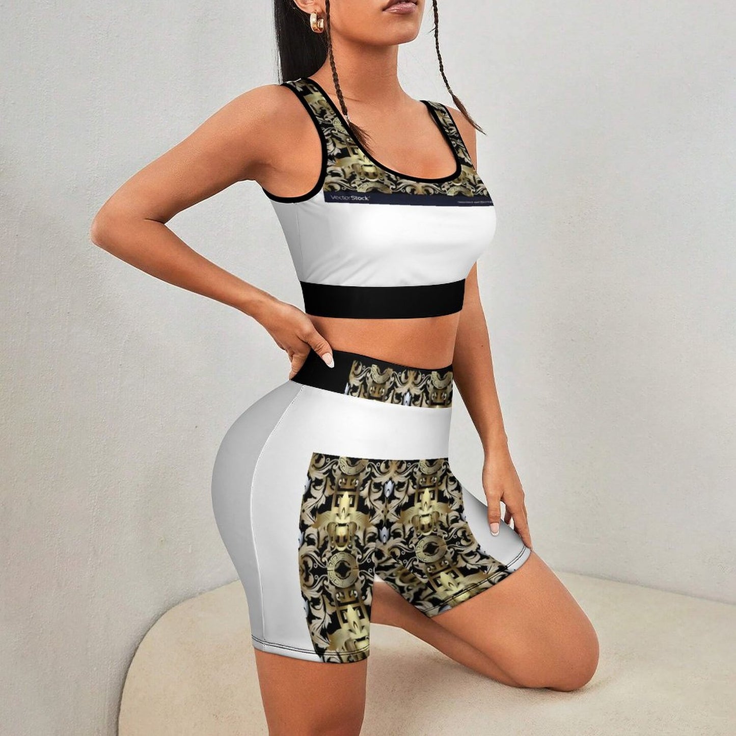 Custom Printed Yoga Workout Outfits YJ052