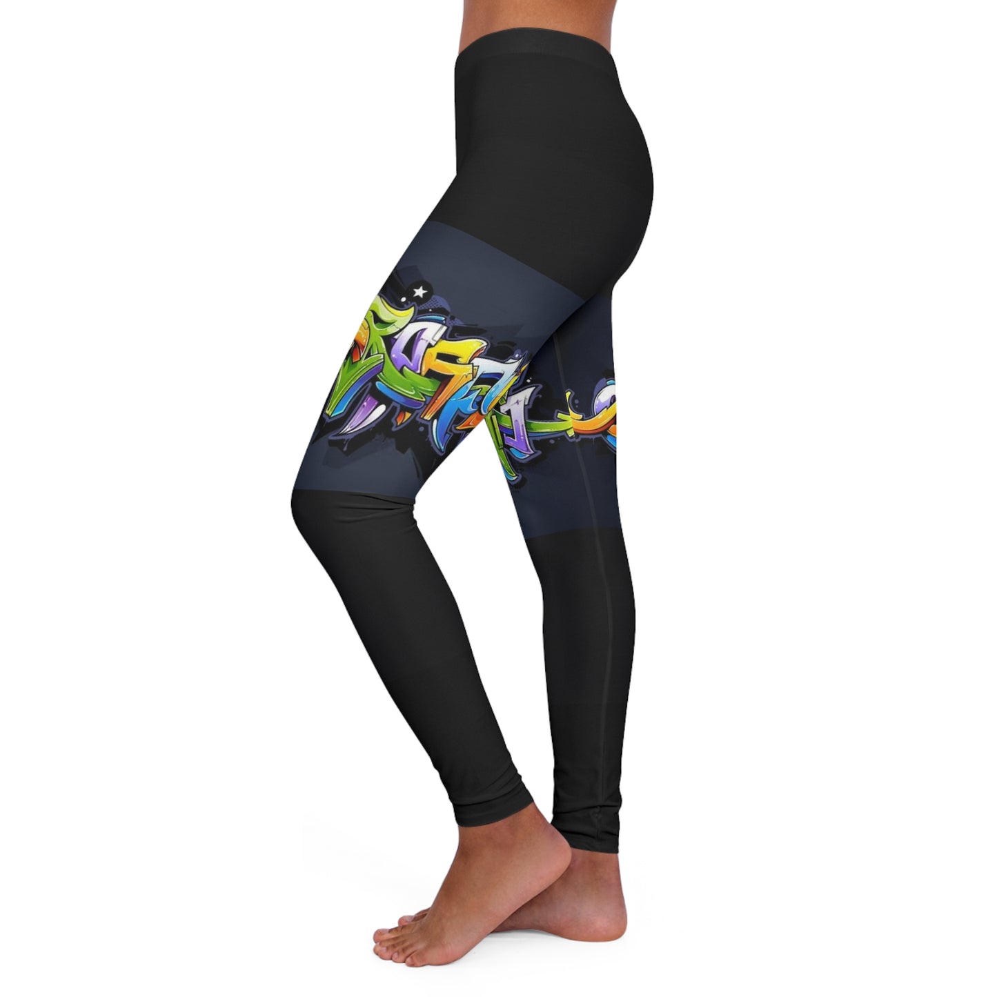 COLORFUL GRAFFITI Women's SPANDEX Leggings-*XS-2XL