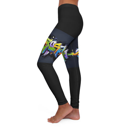 COLORFUL GRAFFITI Women's SPANDEX Leggings-*XS-2XL