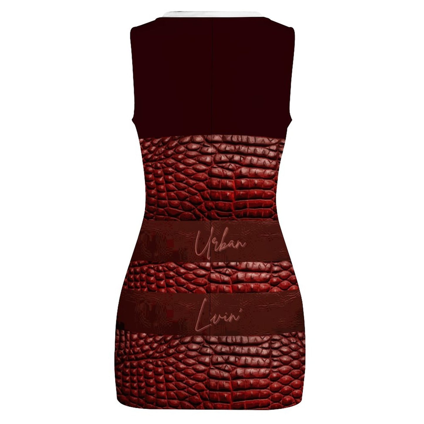 Cutout Bodycon Slim Fit Dress BEQ (All-Over Printing)