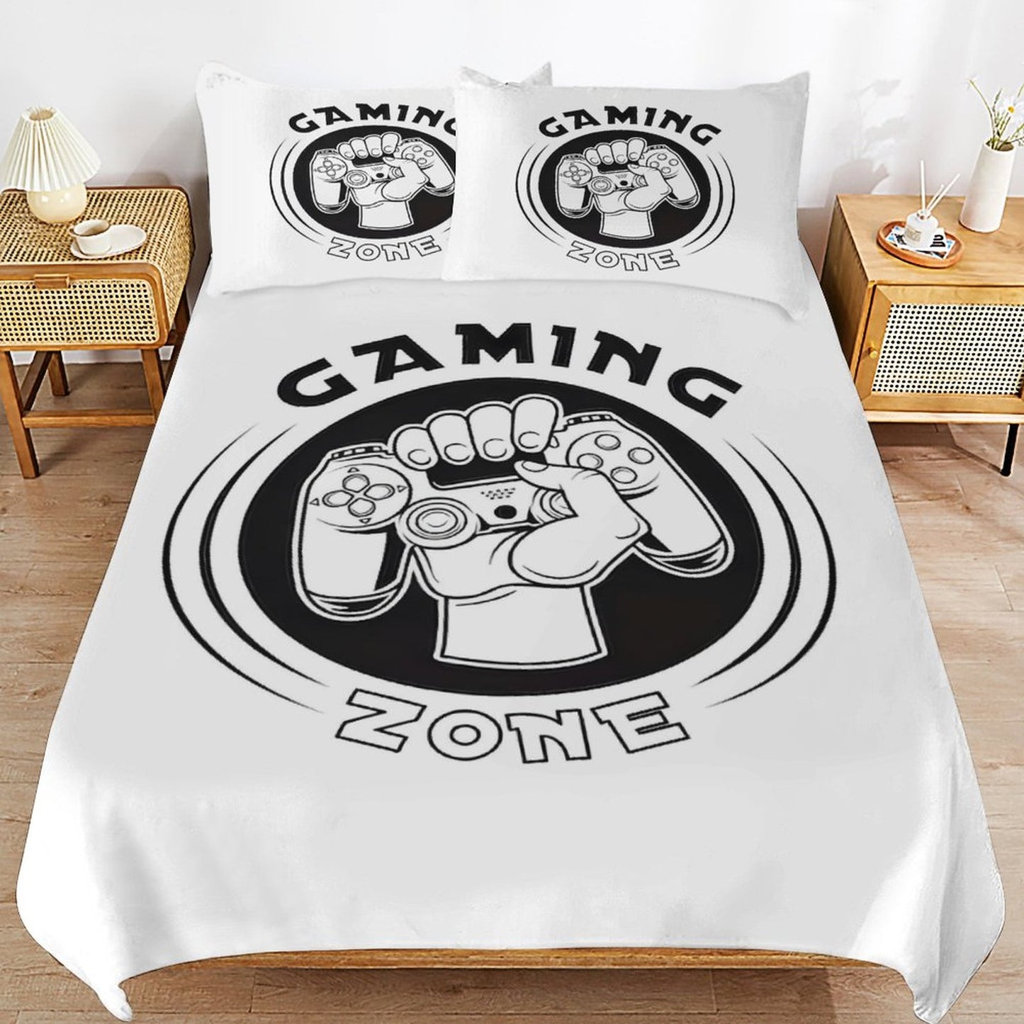 3-Piece Bedding Set-90"x90"/ 229x229cm (Dual-sided Printing)