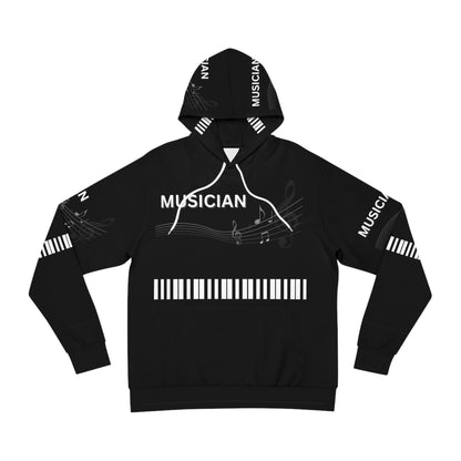 MUSICIAN'S PIANO Unisex Black Fashion Hoodie
