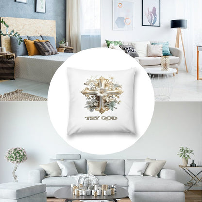 Short Plush Pillow Cover(Dual-sided Printing)-TRY GOD