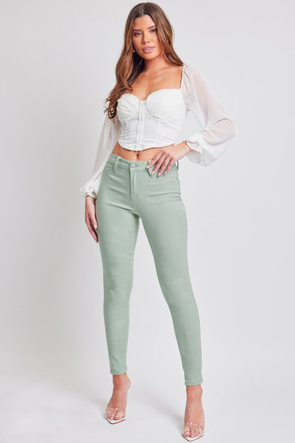 YMI Jeanswear Hyperstretch Mid-Rise Skinny Jeans-SMALL-XL