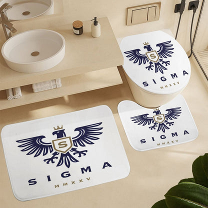 Shower Curtain Set with 3 Rugs